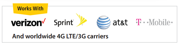 Pepwave works with Verizon, Sprint, AT&T and T-Mobile and other worldwide 4G LTE/3G carriers